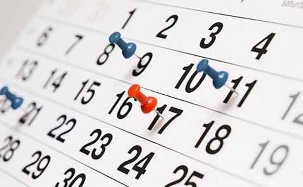 Calendario tentativo 2020